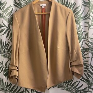 Bar III Tan Open-Front Blazer